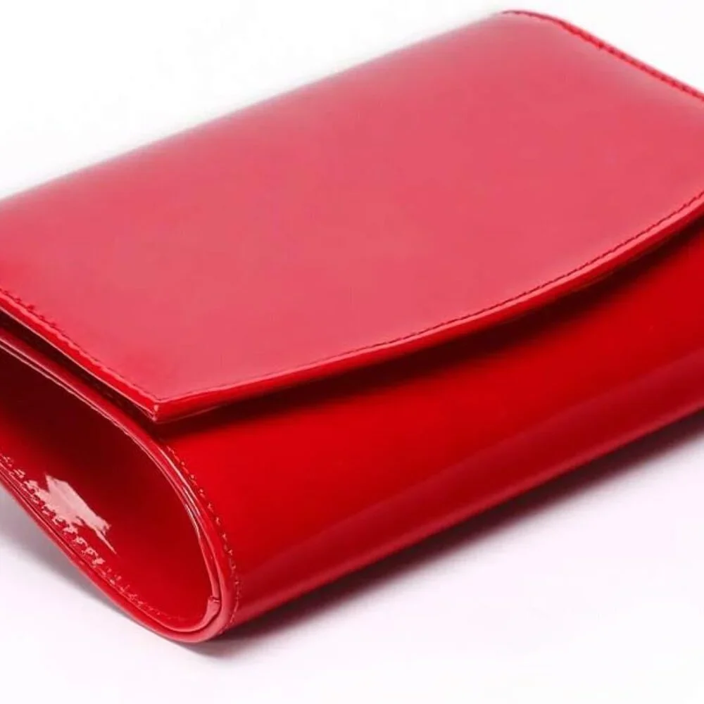 Women Patent Leather Clutch Wallets Purses Evening Bag Crossbody Tote